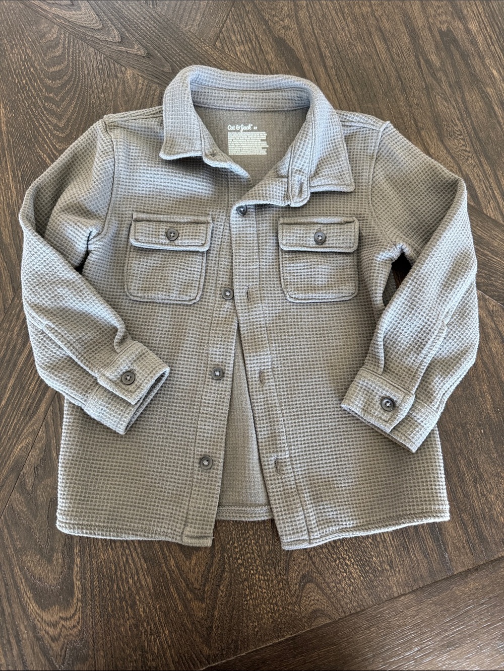 Cat & Jack Kids' Waffle Button-Down Shirt Jacket